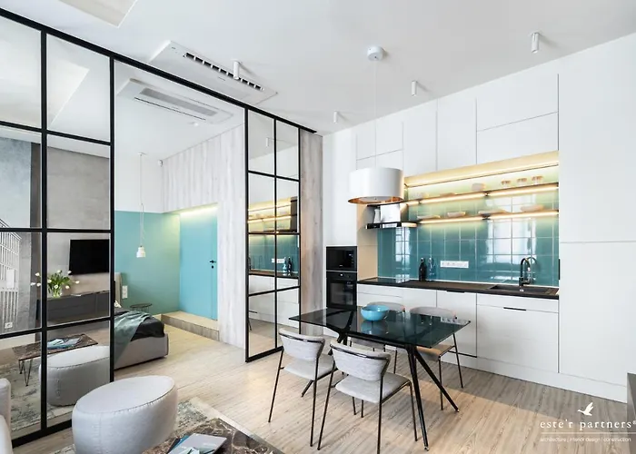 White Boat Apartment Blue